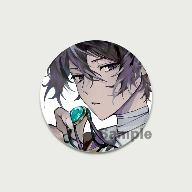 Bungo Stray Dogs Handmade Pin Armed Detective Agency Dazai Osamu Soft Button Decorative Hat Badge Gift Accessory Brooche