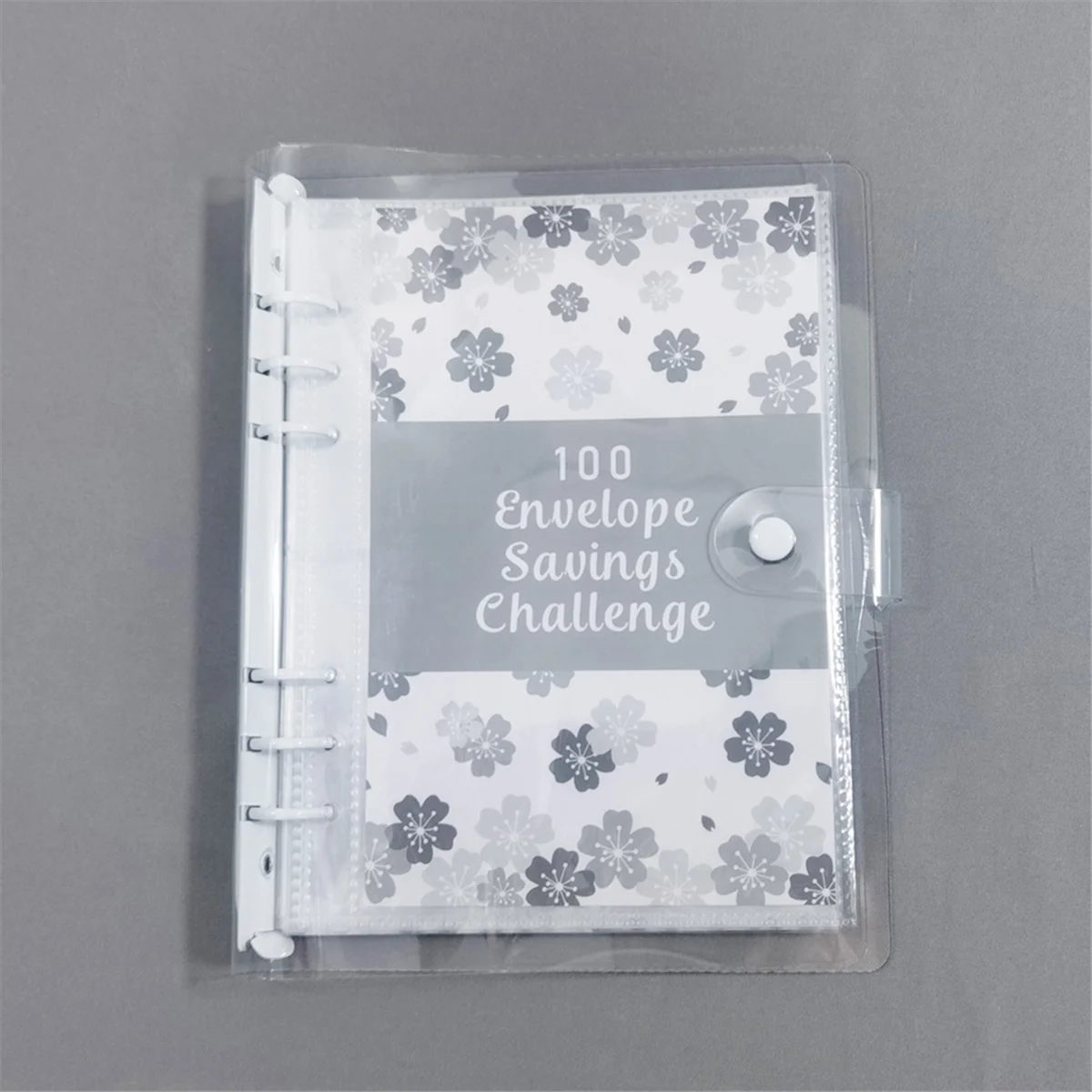 100 Envelope Challenge Binder Savings Binder for Save 5050 with Cash Envelopes for Budget Planning White