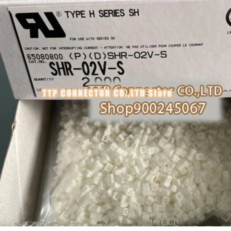 100pcs/lot Connector SHR-02V-S  Plastic shell 2P 1.0MM Leg width 100% New and Origianl