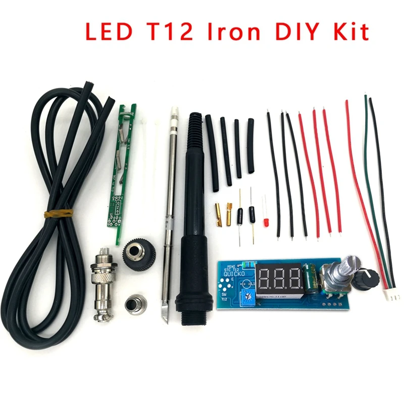 AA81-STC-T12 Solder Iron DIY Kits, Electric Unit Digital Soldering Iron Station Temperature Controller Kits