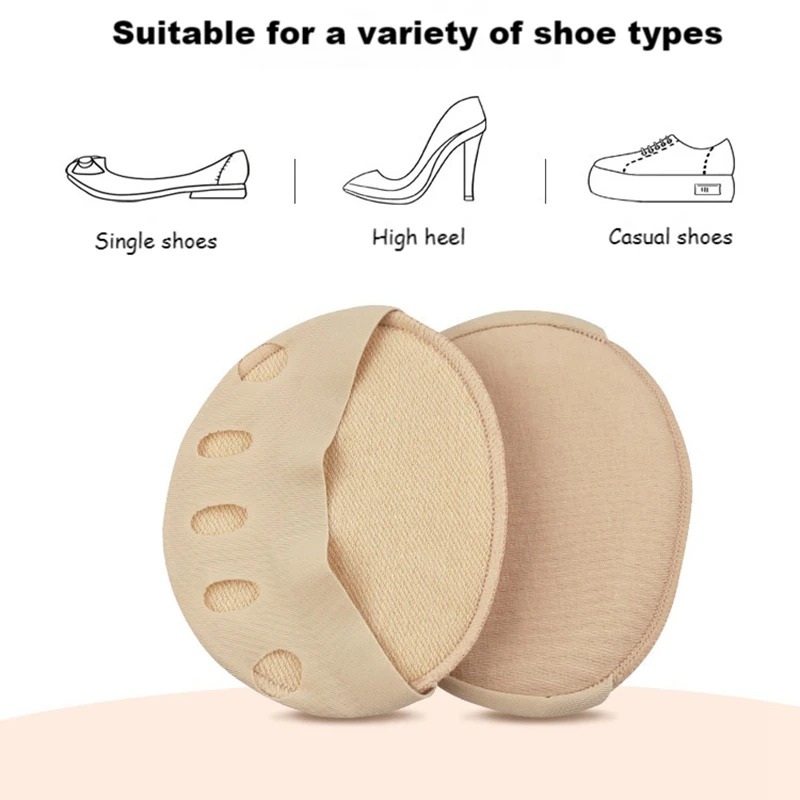 Fabric Forefoot Pads Women High Heel Anti-slip Protection Foot Cushions Insole Honeycomb Breathable Shoes Socks Feet Pad