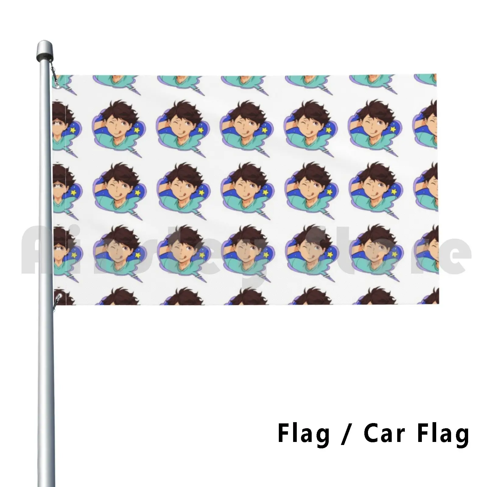 Oikawa Tooru Flag Car Flag Funny Oikawa Tooru Oikawa Tooru Toru Oikawa Toru Haikyu Aoba Jousai Aoba