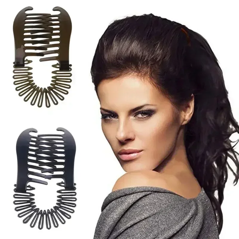 Hair Claw Women Comb Banana Clip Riser Claw Hair Accessories Fashion Plastic Flexible Headwear