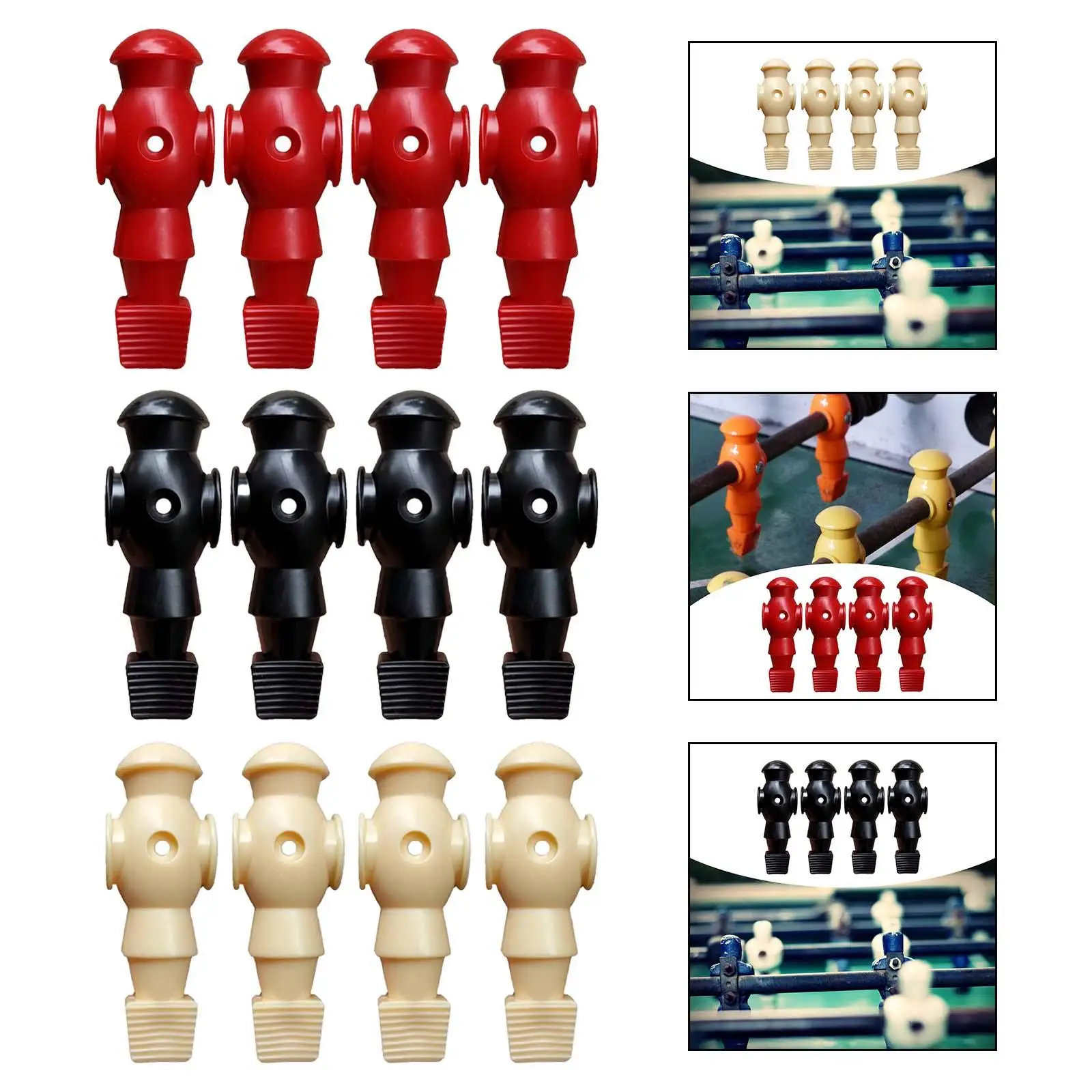 4x Foosball Man, Table Soccer Player, 5/8