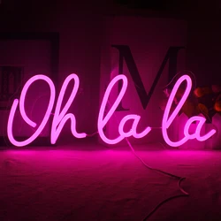 Ineonlife Oh La La  Neon Sign Wedding Custom Ins Letter Home Bar Party Club Shop Room Home Bedroom Atmosphere Decor Wall Gift