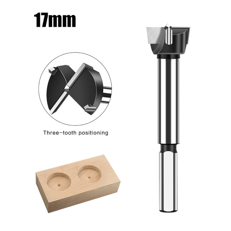 Precisions Forstners Drill Bit 17mm, 10mm Shanks for Wood and Plastic Drilling