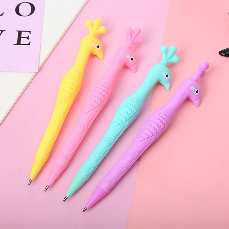 2Pcs Peacock Automatic Pencil for Student Cute Mechanical Pencil Korean School Supplies Kawaii Stationery