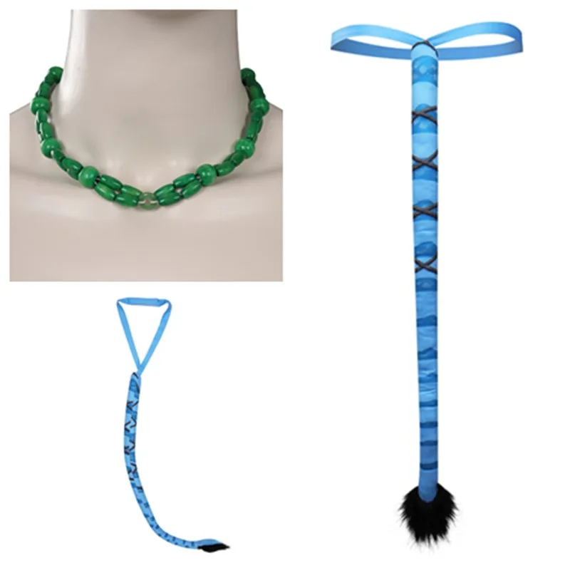 Avatar Jake Sully Tail Elf Halloween Neytiri Necklace Adult Fantasia Halloween Carnival Party Costume Accessories