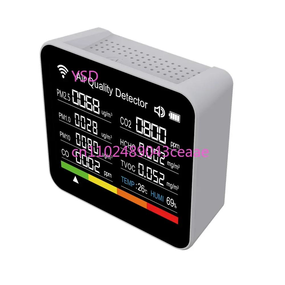 14-in-1 Tuya Smart APP WiFi Air Quality Detector (Tests CO₂, CO, PM2.5, Formaldehyde, TVOC)