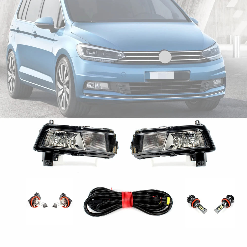 Światło przeciwmgielne przedniego zderzaka z żarówki dla VW Touran 2015 2016 2017 2018 2019 2020 5TA941661/5TA941662