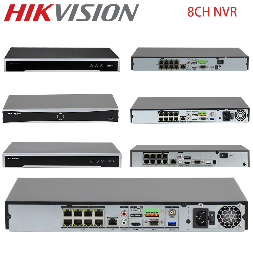 

Hikvision 8ch NVR AcuSense 4K 8POE Network Video Recorder
