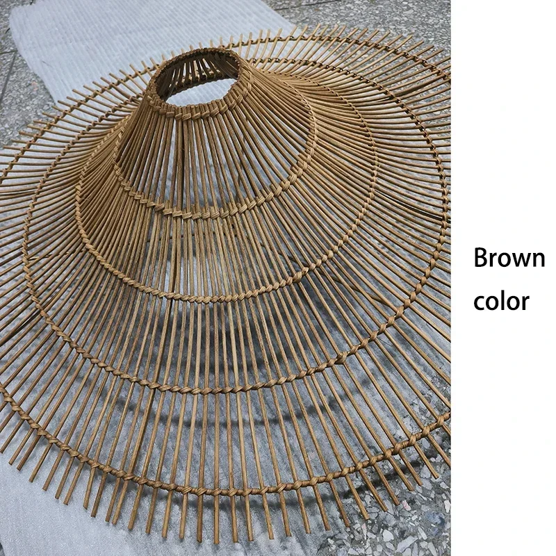 Japanese Wabi Sabi Rotundity Handmade Rattan Weaving Pendant Light Living Room Restaurant Kitchen Hanging Lamp Home Decoration