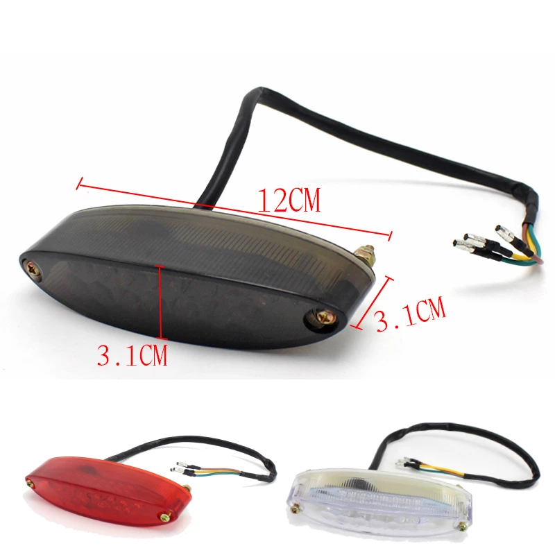 1pc Motorcycle Rear Brake Light LED Brake Stop Tail Light Signal Indicators for Harley Suzuki BMW Honda ATV Motorbike Taillight image 6