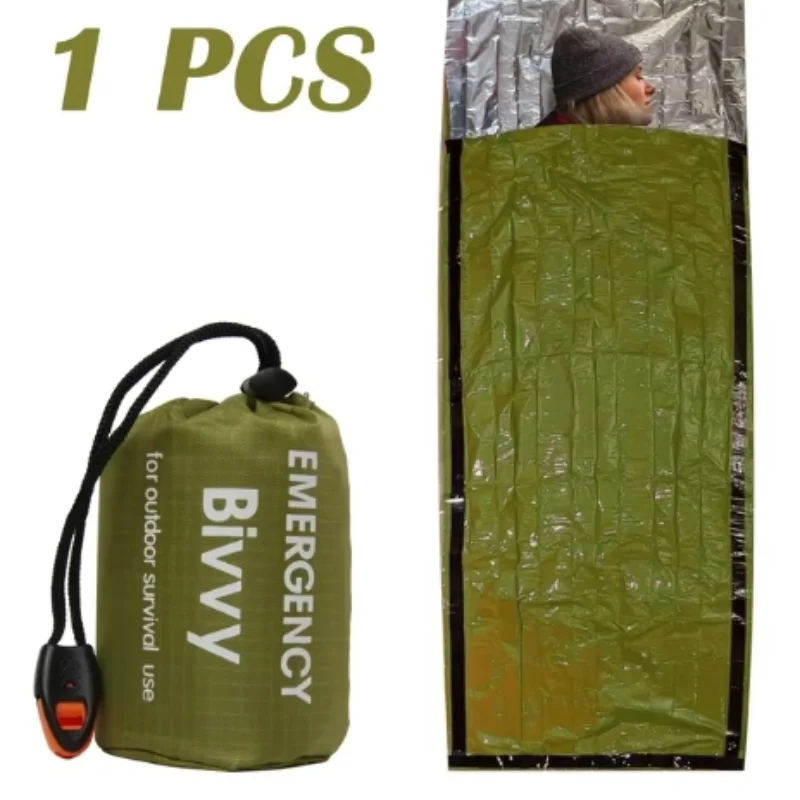 Emergency Sleeping Bag Survival Bag Survival Emergency Bivy Sack Portable Blanket Thermal Outdoor Camping Ultralight Gear Ifak