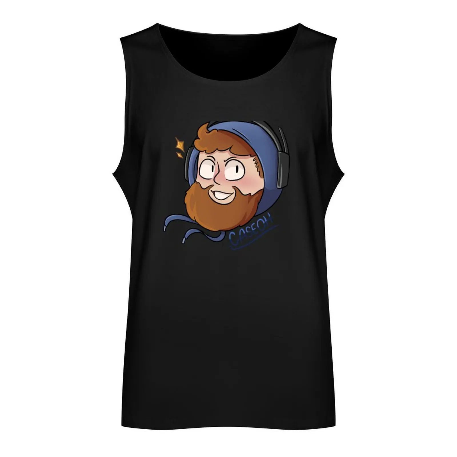 CaseOh Simple Cartoon Headshot Tank Top t shirt sleeveless gym shirts male cute tops