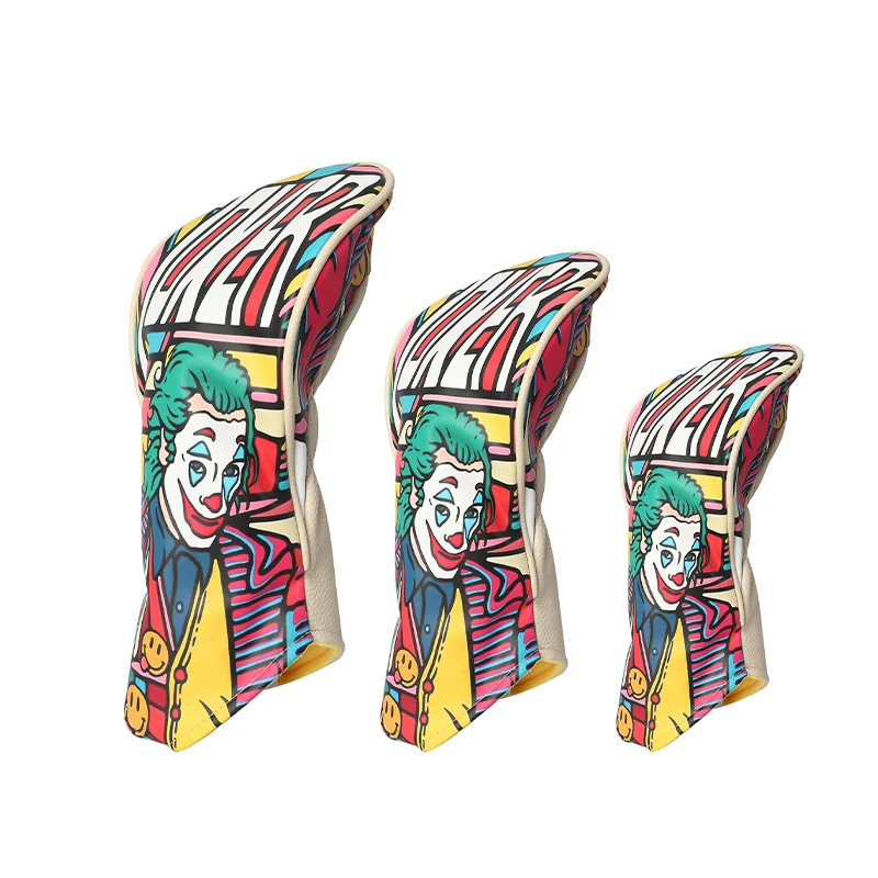 Hot-selling golf club set, clown style, putter cap cover, wooden rod protection cover, three or four sets.