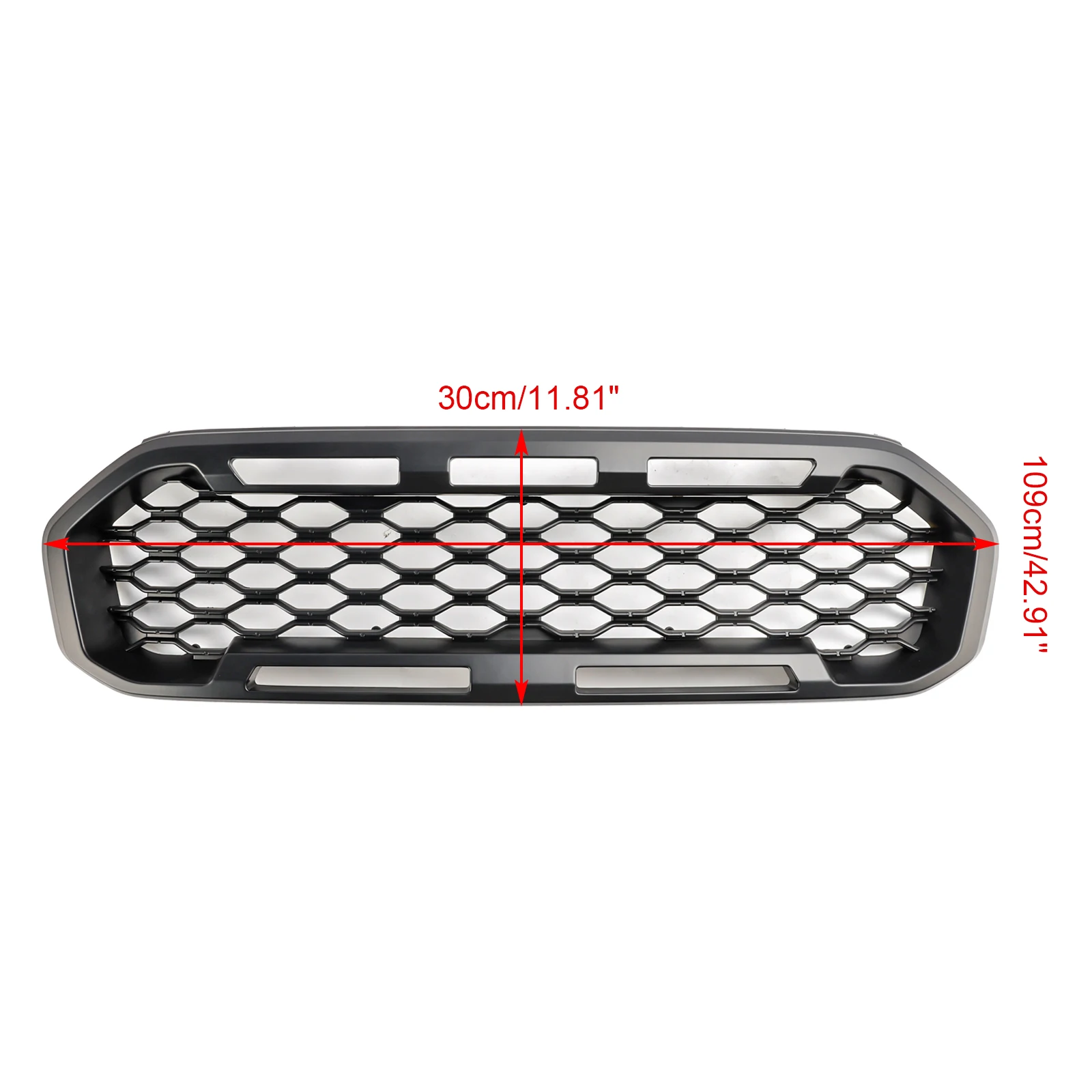 Front Bumper Grill Grille Fit for Ford Ranger T8 2019 2020 2021 2022   2023 Black