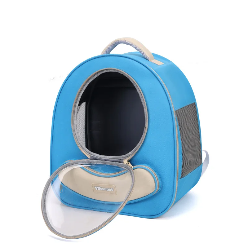 Mochila grande para transportar mascotas para perros pequeños de hasta 22 libras (10 kg), correas de hombro plegables y ajustables, diseño transpirable para exteriores