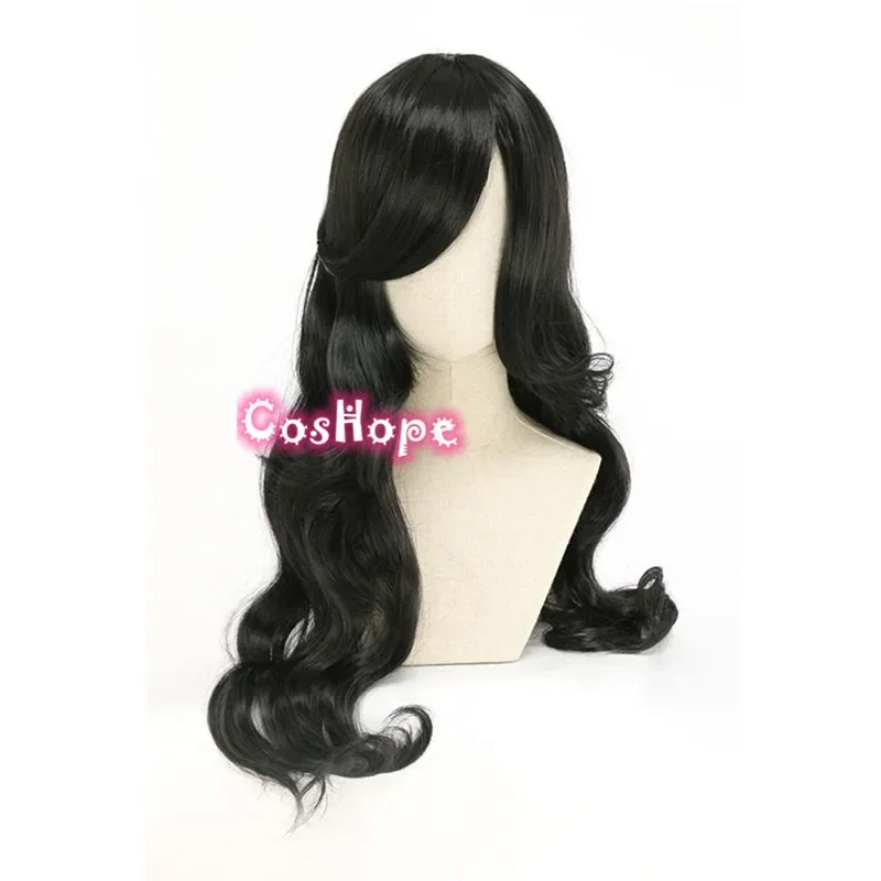 Shego cosplay wig 80cm long curly wave black wig anime cosplay wigs heat resistant synthetic wigs Halloween