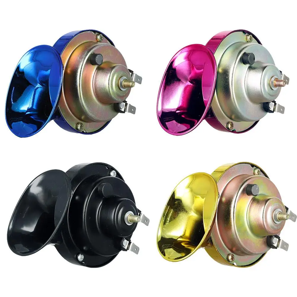 Bocina de caracol de 12V, bocina Universal de tono alto de 300DB, bocina eléctrica impermeable para coche, piezas de coche modificadas a prueba de agua universales