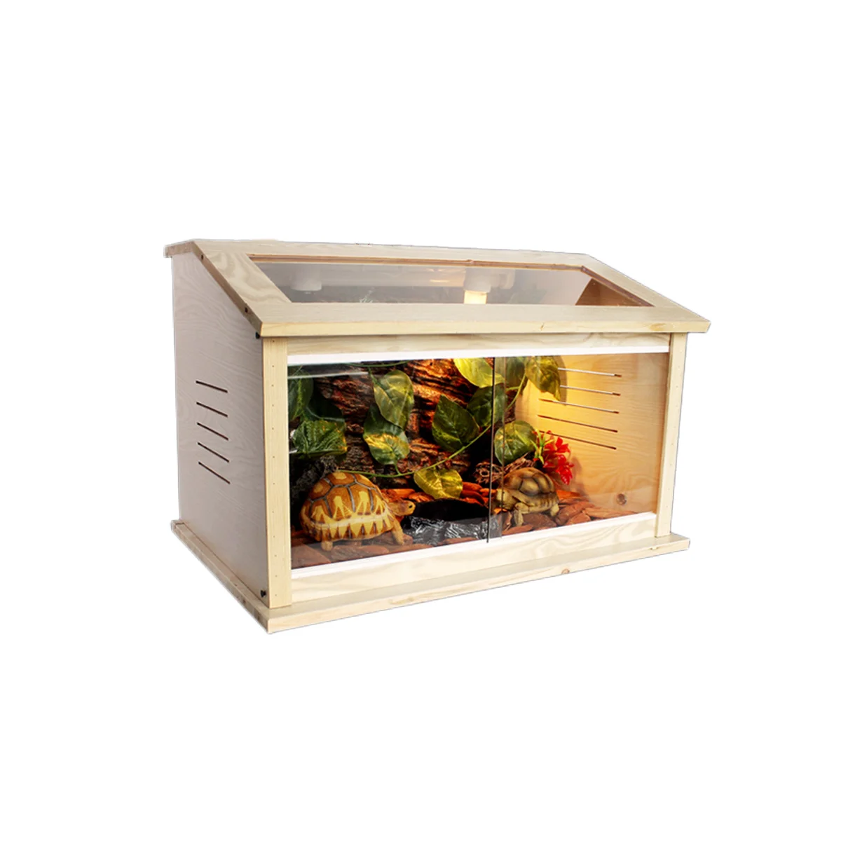 

Solid Wood In One Durable Lizard Tortoise Reptiles Cage House Reptile Breeding Box