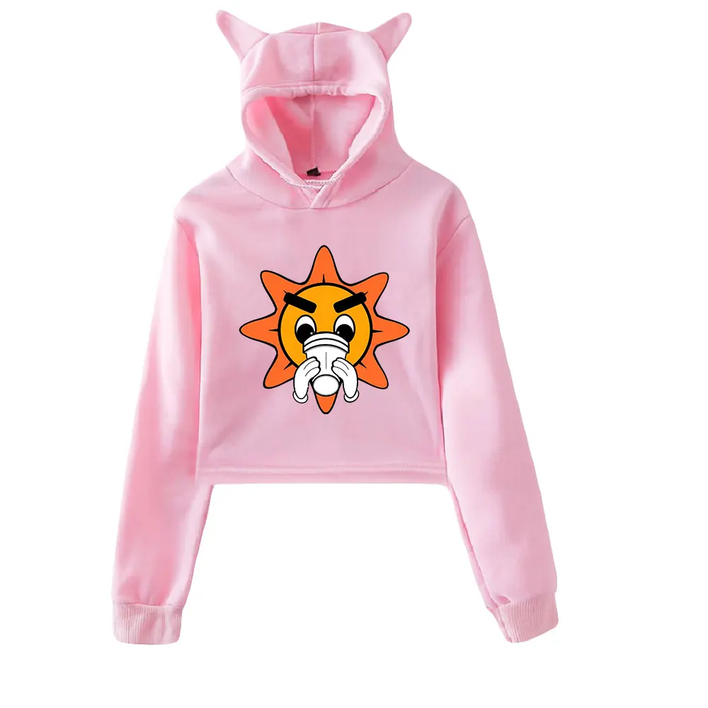 

Chief Keef kawaii sets women Printed Rabbit ears causal music fans hoodies short Sleeve unisex sweatshirt