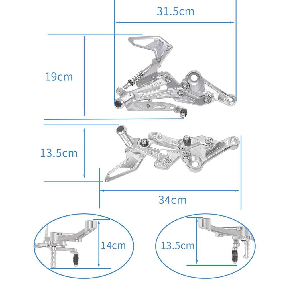 Motorcycle CNC Adjustable Rear Set Rearsets Footrest Foot PegFor Aprilia RS660 Tuono 660 2021 2022 2023