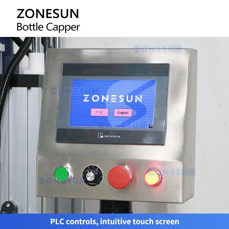 ZonesunBottle Capping Machine  4 Wheel Capper Vibratory Bowl Feeder Pump Dispenser Bottle Packing Equipment ZS-XG440I