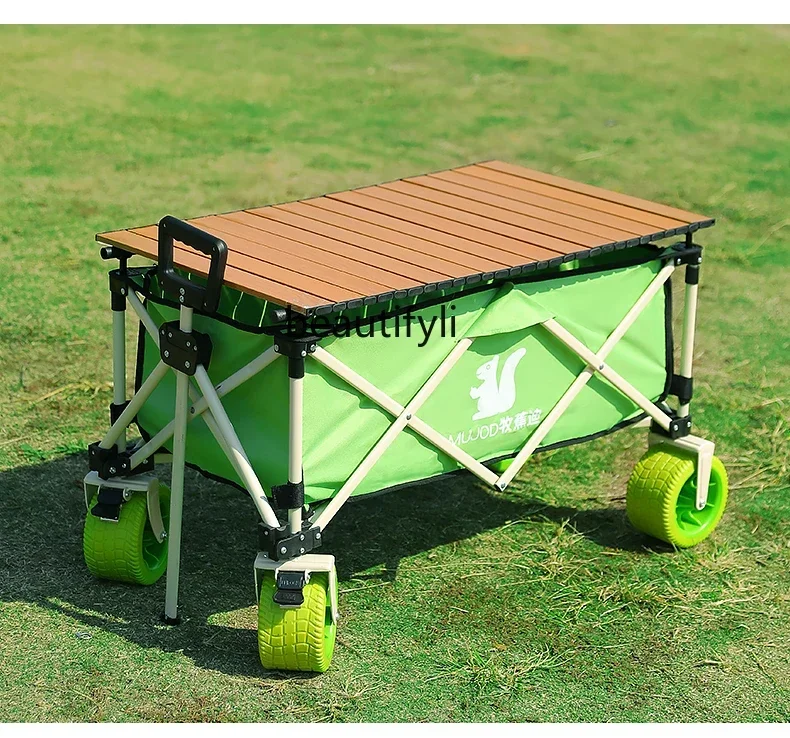 FG10Camp Camper Push up Tank Wheel Picnic Oversized Outdoor Camping Foldable Hand Pull Portable