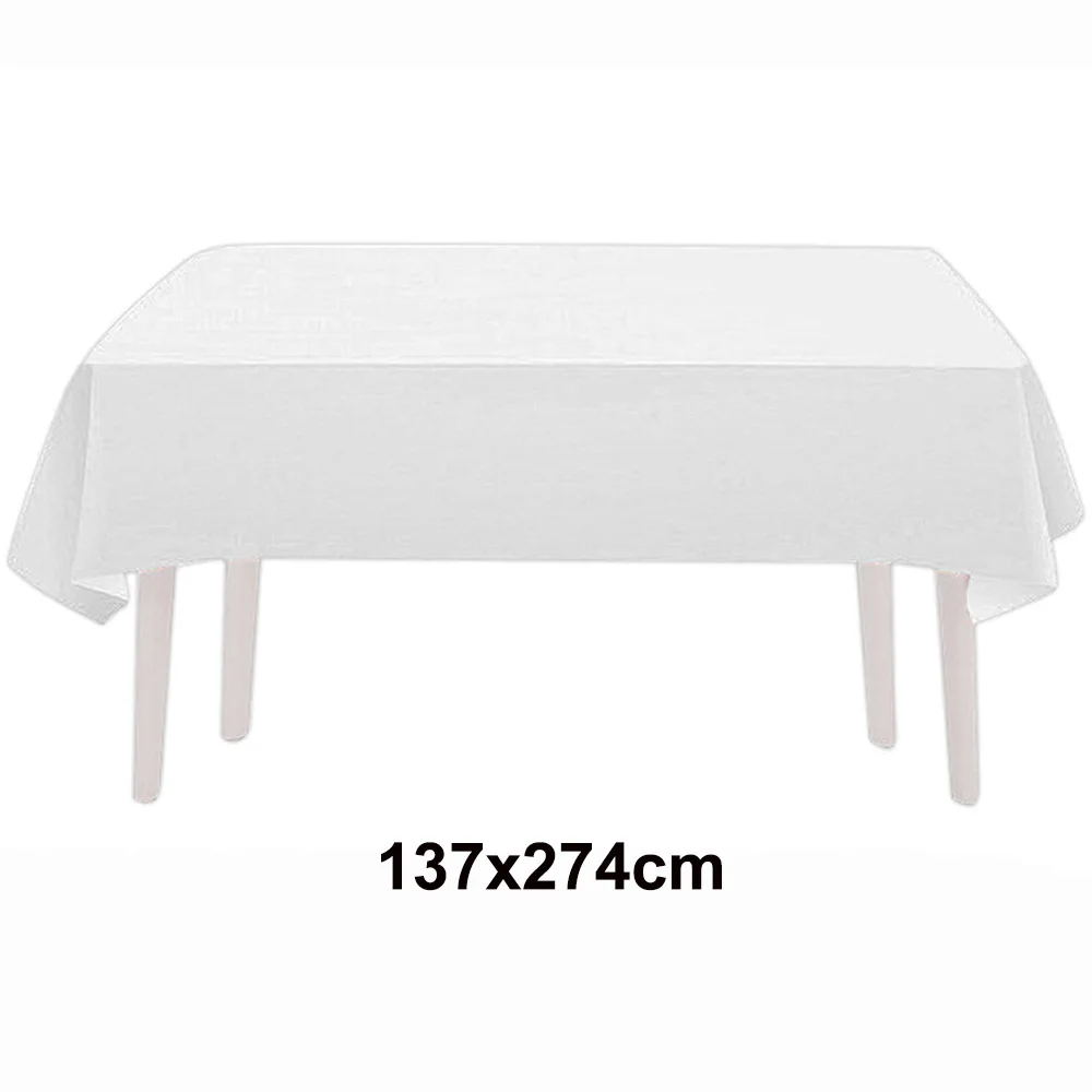 الصلبة الأبيض لوازم الحفلات أدوات المائدة القابل للتصرف أطباق عشاء صينية طعام المناديل كوب مفرش المائدة عيد ميلاد الزفاف استحمام الطفل ديكو #2