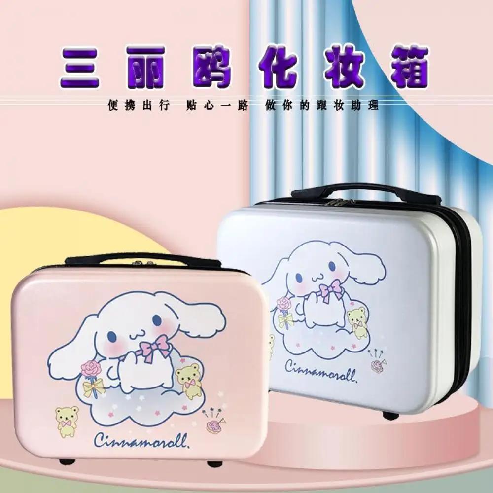 Sanrioed Hello Kitty My Melody valigia borsa cosmetica Kawaii Anime custodia per trucco ad alta capacità custodia portatile da viaggio regalo