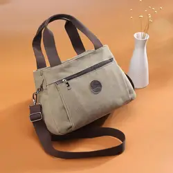 Retro Casual Women's Bag Canvas Women Handbag Shoulder Messenger Large-capacity Multi-compartment