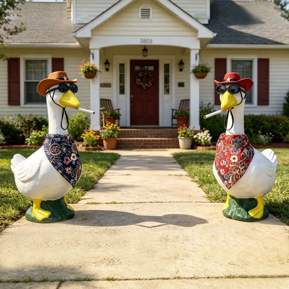 Goose Not Included Outdoor Garden Patio Floral Paisley Bandana Scarf Western Porch Goose Costume Set Exclude Goose