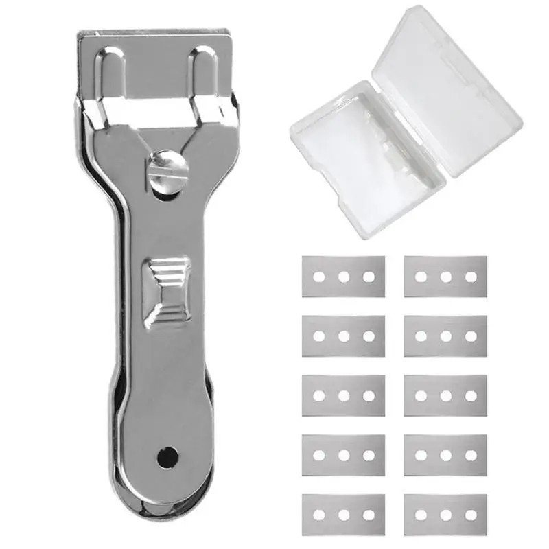 Stainless Steel Multifunction Glass Ceramic Hob Scraper Cleaner Remover with Blades For Cleaning Oven Cooker Tools Utility Knife