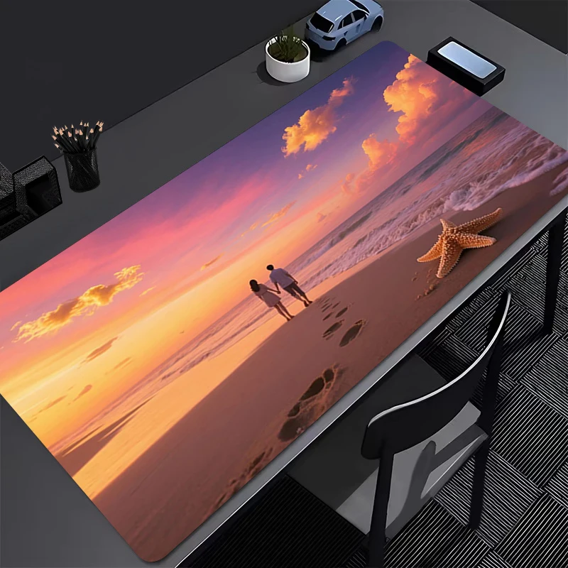 

Large Size Mousepad Seaside Scenery Large Keyboard Mousedesk Pad non-slip Rubber Gaming Mousepad Laptop Mouse Carpet Game Mat