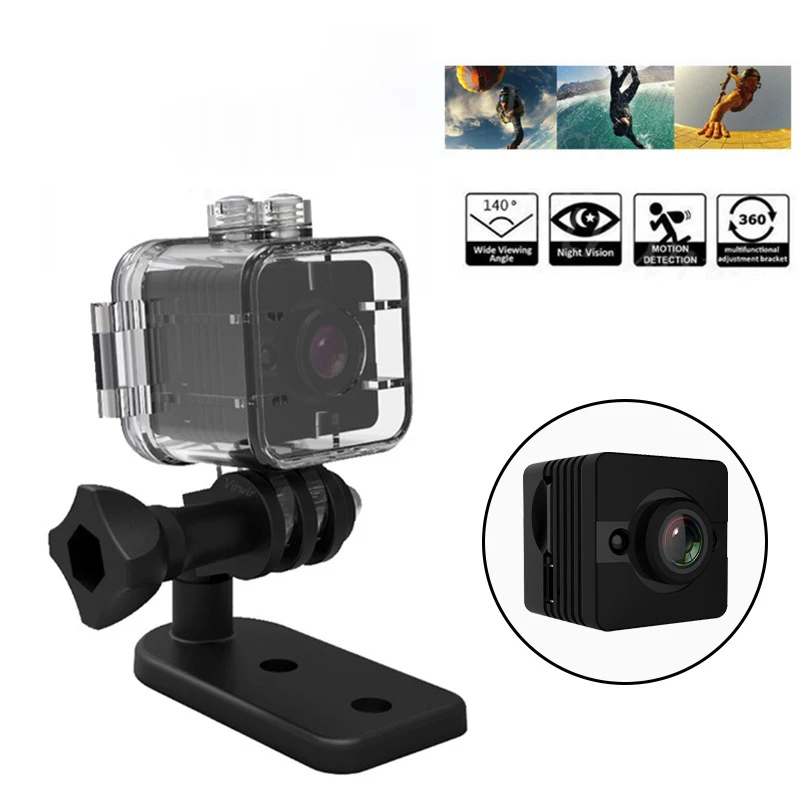 

Waterproof Sports Camera 1080P Mini Secret WebCam DV Night Vision Camcorder SQ12 Micro Pocket Camaras Video Voice Recorder