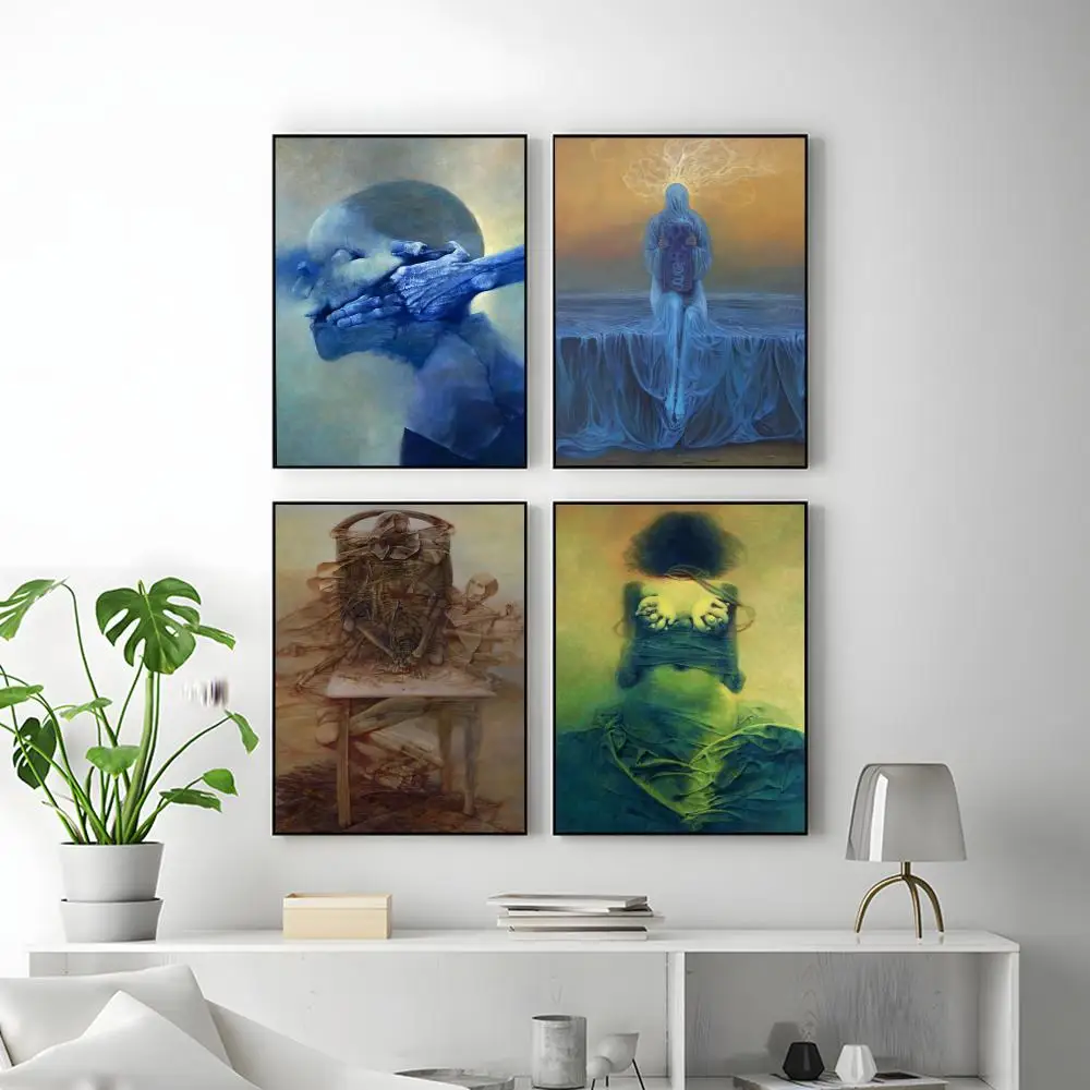 POPULAR Zdzislaw Beksinski Artes Poster HD Versatile Waterproof Wall Decor Self Adhesive Perfect for Any Room & Ideal Gift