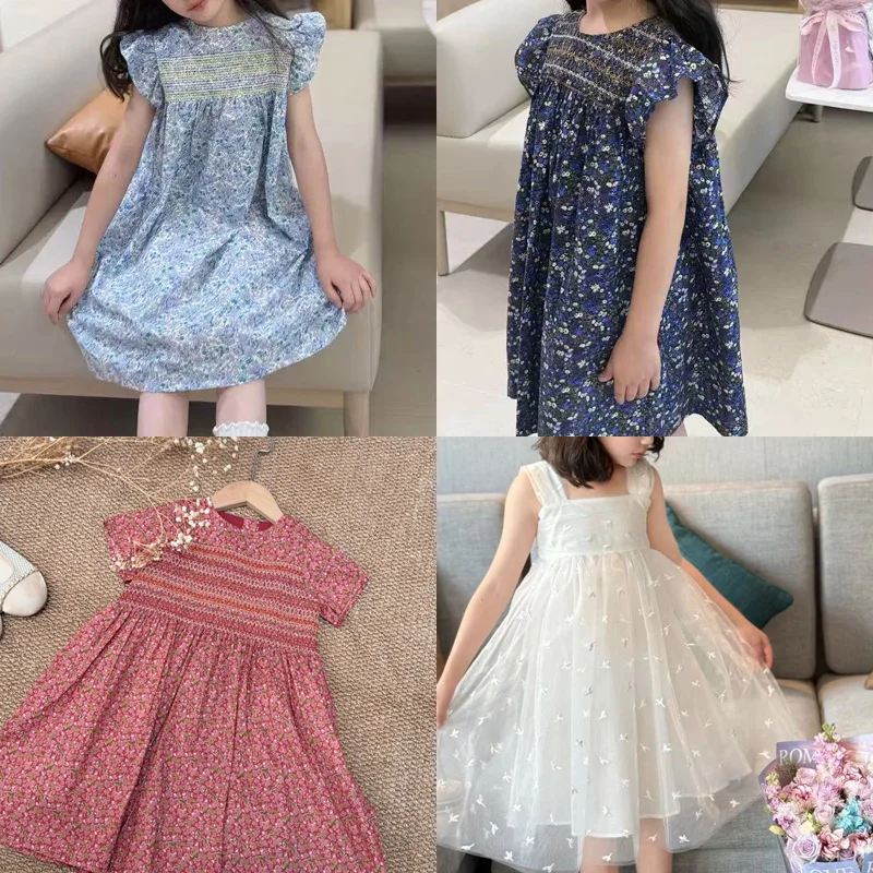 

В наличии: НОВИНКА 2026 BP Весенне-летние праздничные платья для девочек с цветочным принтом, детская одежда для девочек 4-14 лет