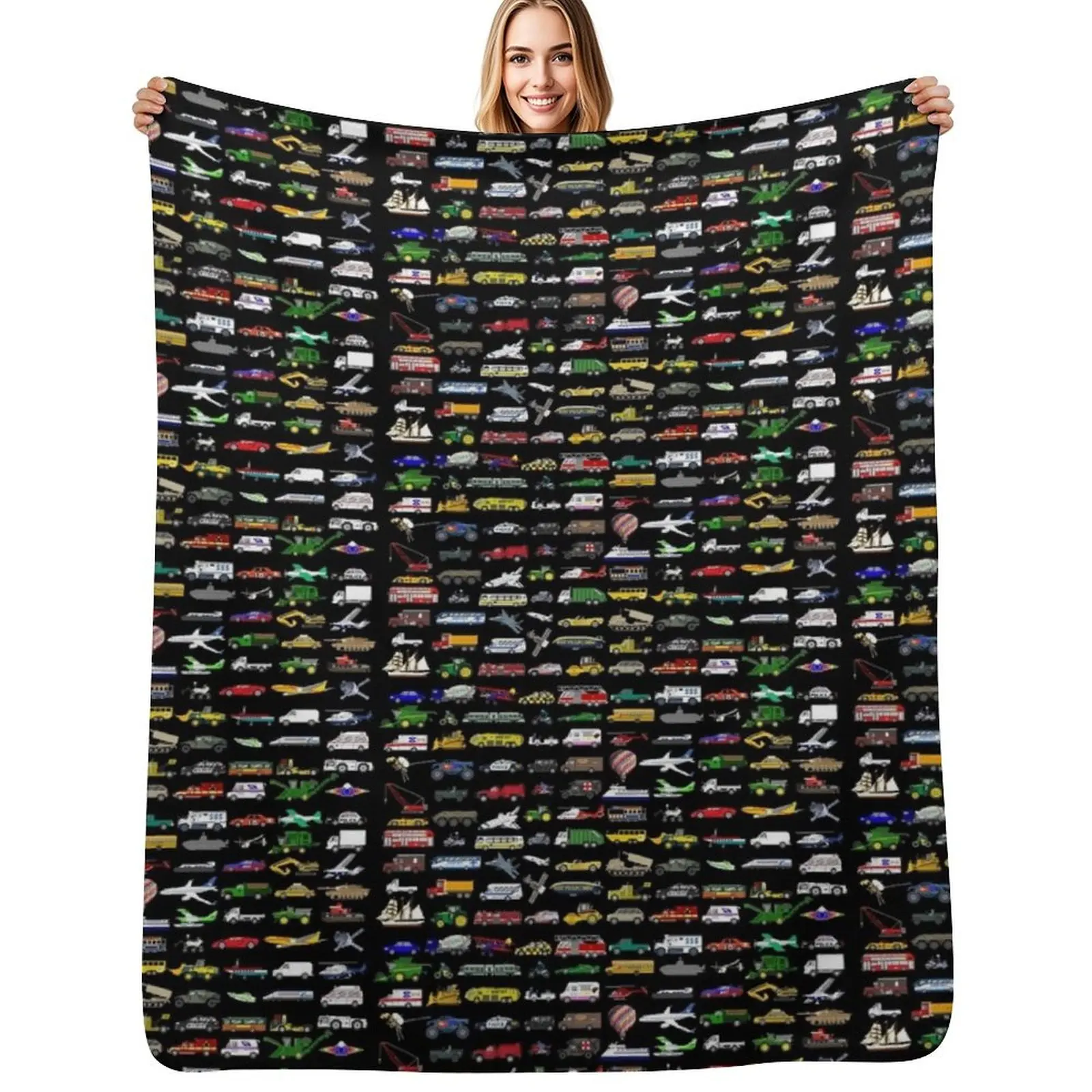 

100 Vehicles - The Kids' Picture Show Throw Blanket Sofa Quilt Weighted For Sofa Thin Luxury Designer Blankets
