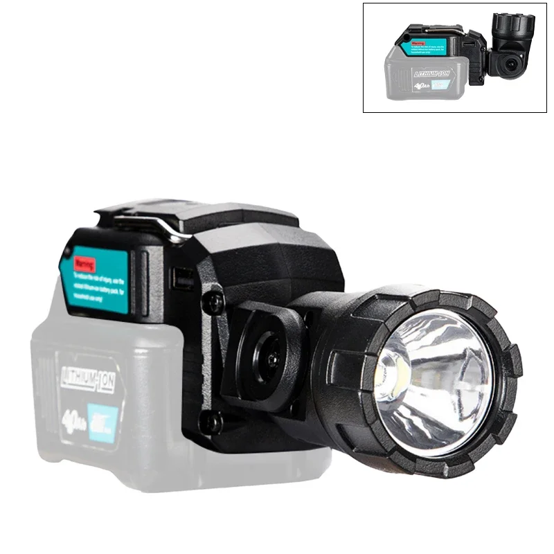 

Outdoor Emergency Lighting Work Light Flashlight for Makita Li-ion Battery 10.8-12V Rechargeable LED Rotating Flashlight DCL510