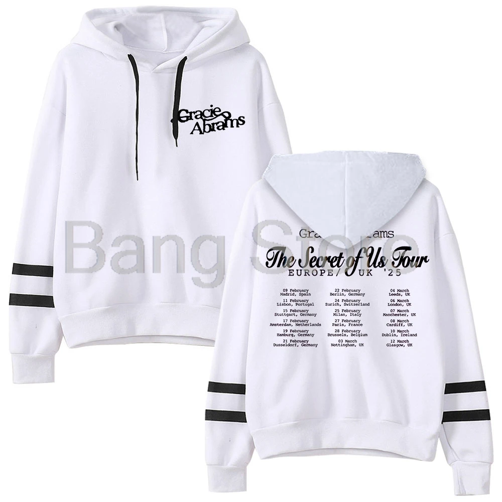 Gracie Abrams The Secret of Us Europe Tour 2025 Pullover Hoodie Unisex Hooded Sweatshirt Fashion Unisex Tracksuit