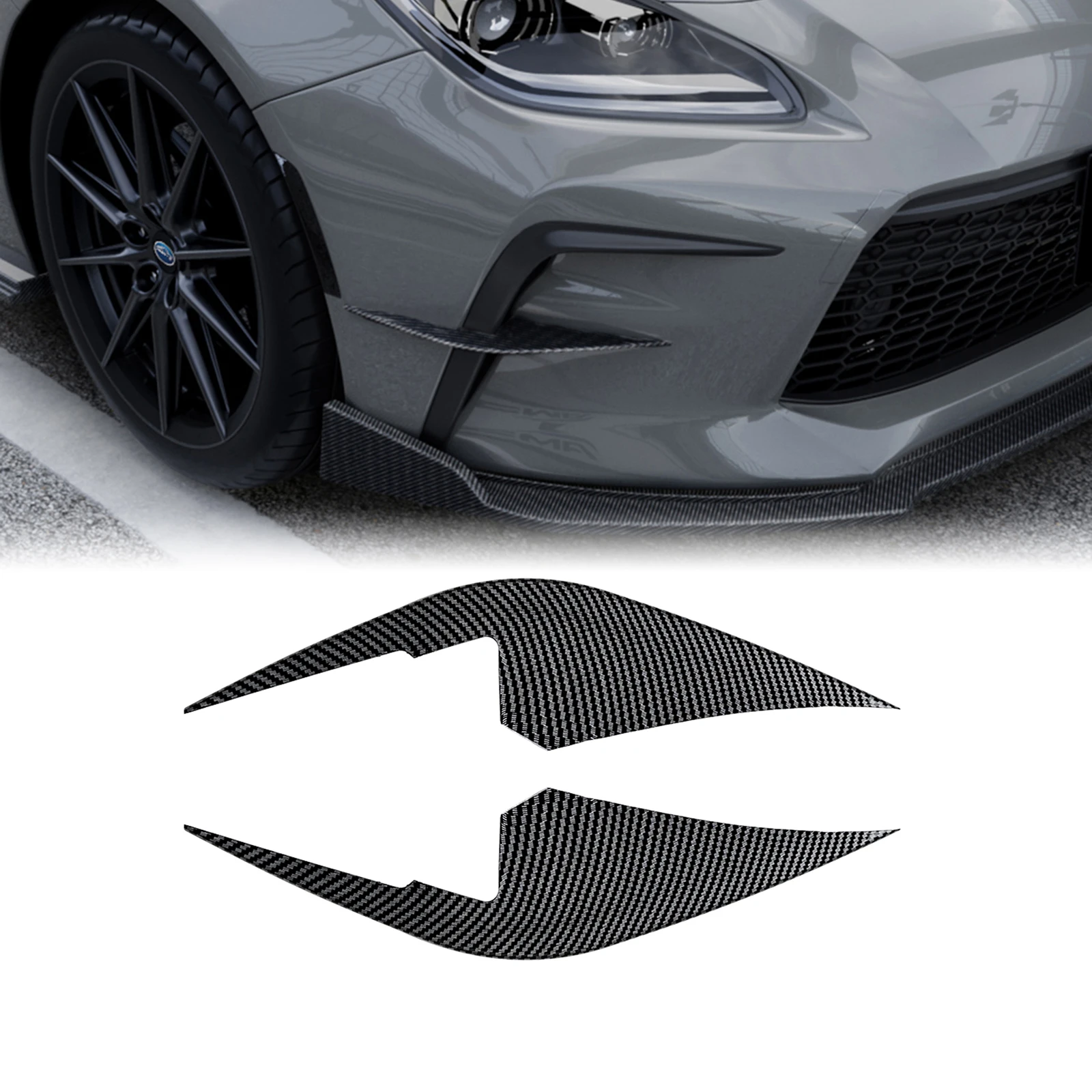 

Front Bumper Side Air Vent Trim For Toyota GR86 2022-2024 Coupe 2-Door Fog Light Intake Frame Cover Canards Spoiler Decorative