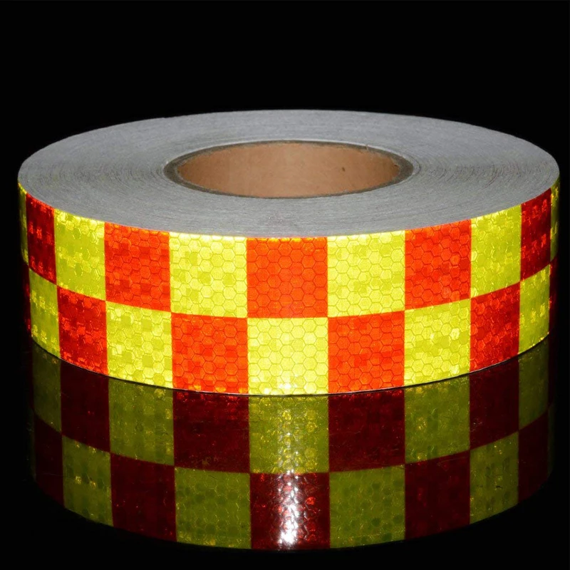 5 cm x 50 m/Rolle, reflektierendes Material, Klebeband, quadratische Aufkleber, Aufkleber, Motorrad, Nacht, Radfahren, Sicherheitsreflektorbänder