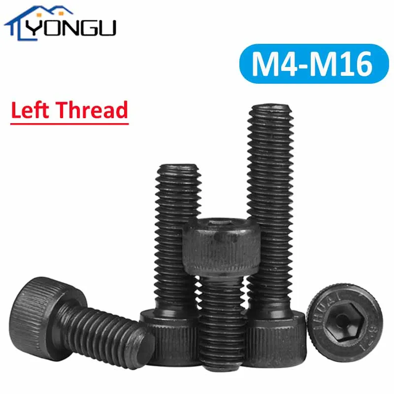 

M4-M16 Black Grade 12.9 Left tooth Allen Bolts DIN912 Reverse Thread Hex Hexagon Socket Head Cap Screws