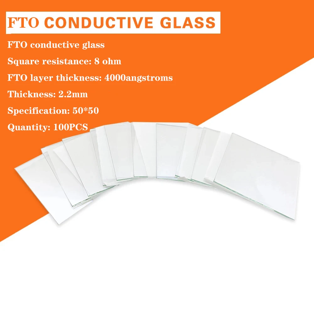 50x50x2.2mm 8ohm / Indium Tin Oxide FTO Glass Laboratory Transparent Conductive Glass