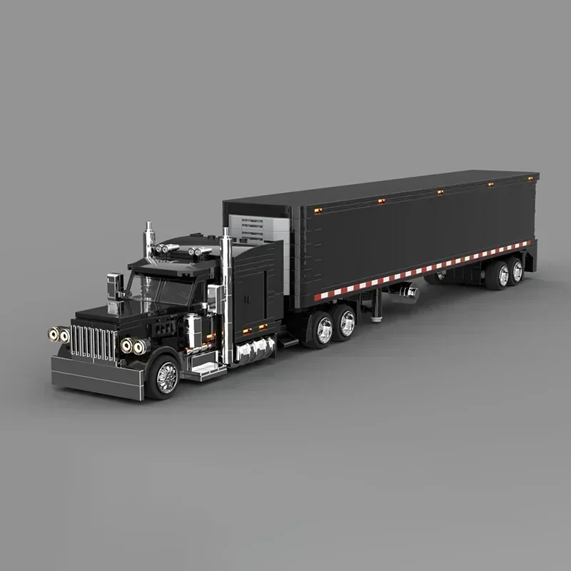 Klocki konstrukcyjne Bilt 379 Model Famous Cars Moc, klocki techniczne DIY, montaż, miejskie pojazdy transportowe, ciężarówki, zabawka na prezent