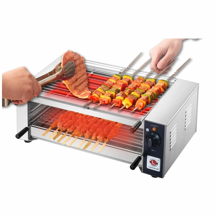 Portable BBQ Grills Smokeless Energy Efficient Stainless Steel Flat Top Barbeque Snack Machine Manufacturers