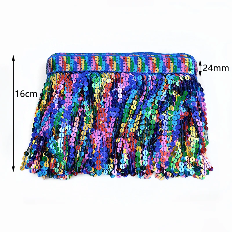 5/10Yards Sequin Fringe Tassel - Textile And Sewing Supply ulasan dan harga