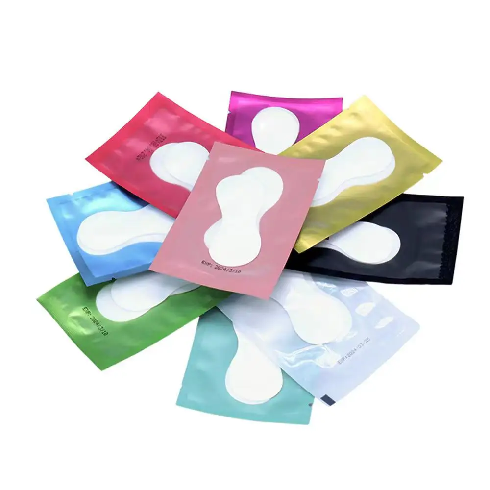 50pairs New Gourd Shape Eyelash Patches Hydrogel Gel Eye Pads Eyelash Extension Tips Stickers Under Eye Pads Makeup Application