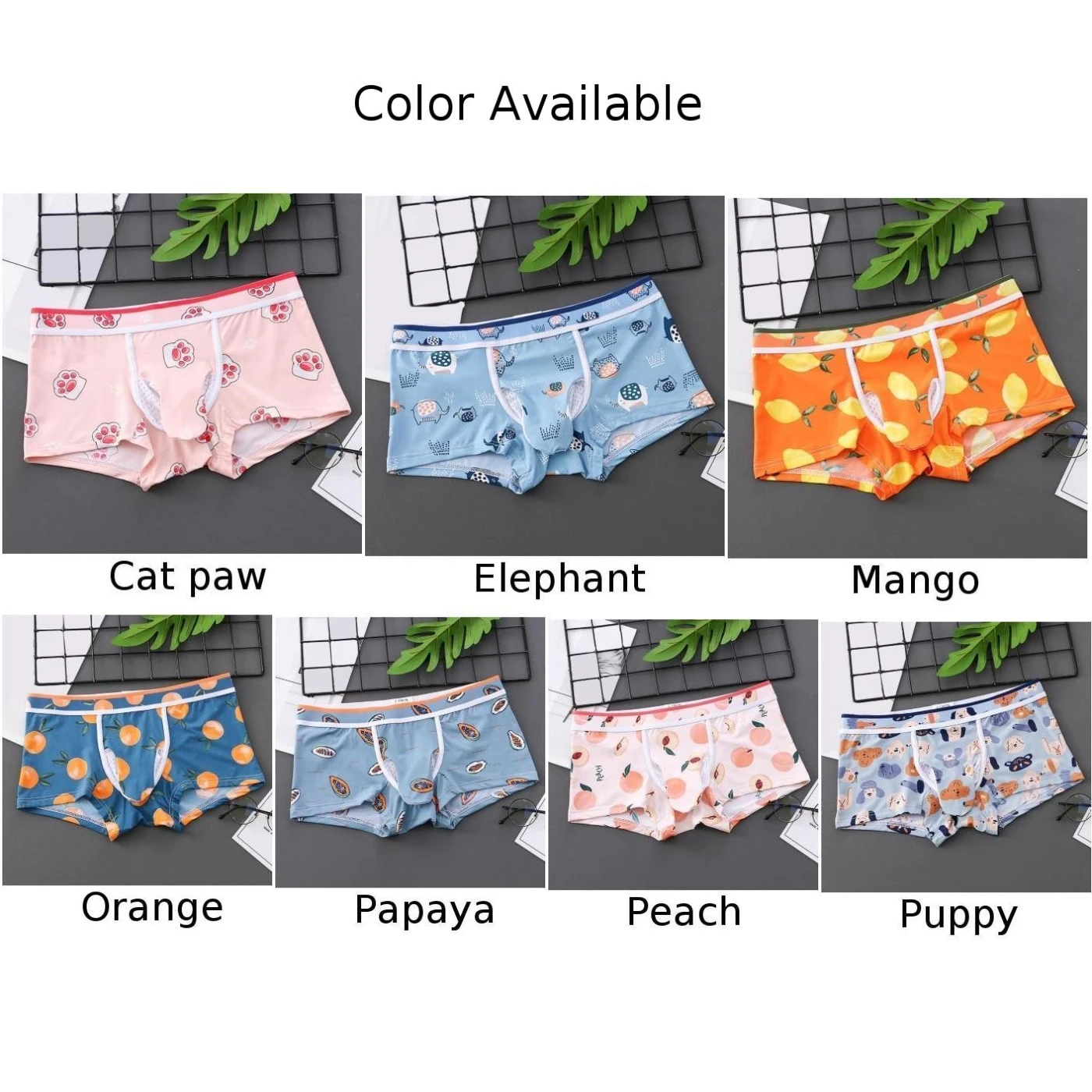 Boxer de nariz de elefante masculino, cuecas de malha respirável, calcinha elástica de cintura média, JJ bainha cobre bolsa, shorts